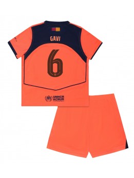 Billige Barcelona Paez Gavi #6 Tredjedraktsett Barn 2025-26 Kortermet (+ Korte bukser)